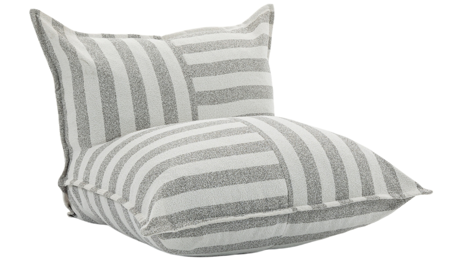 iHomdec Grey/White L-Shape Outdoor Boucle Compression Sofa