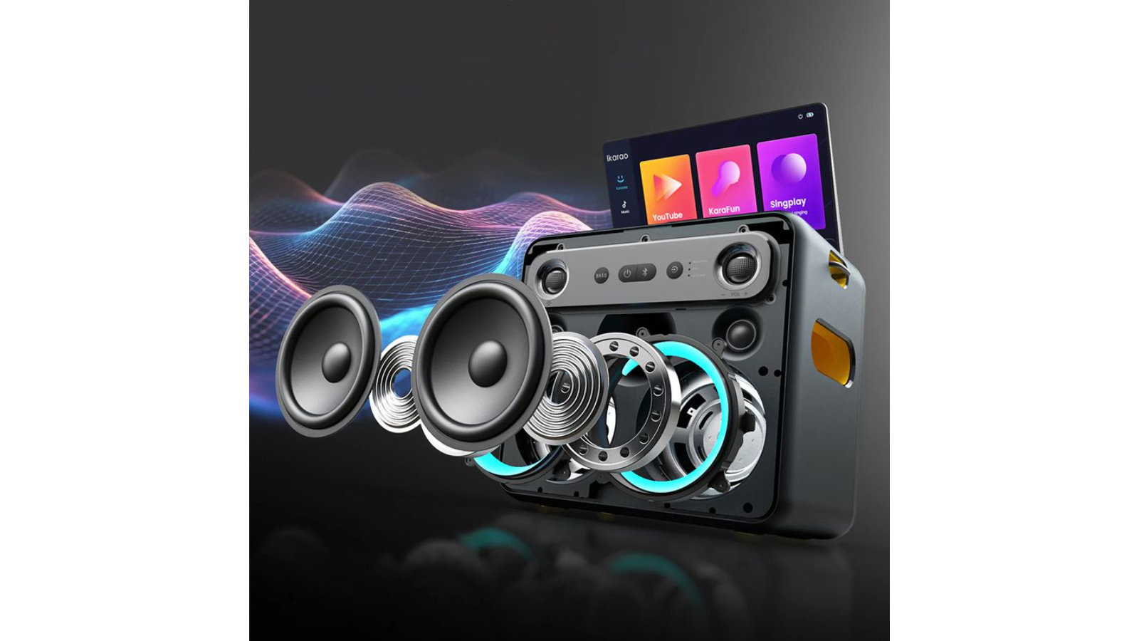 Lighted Speakers Ion Audio Spectraboom Ikarao Break X2 Portable