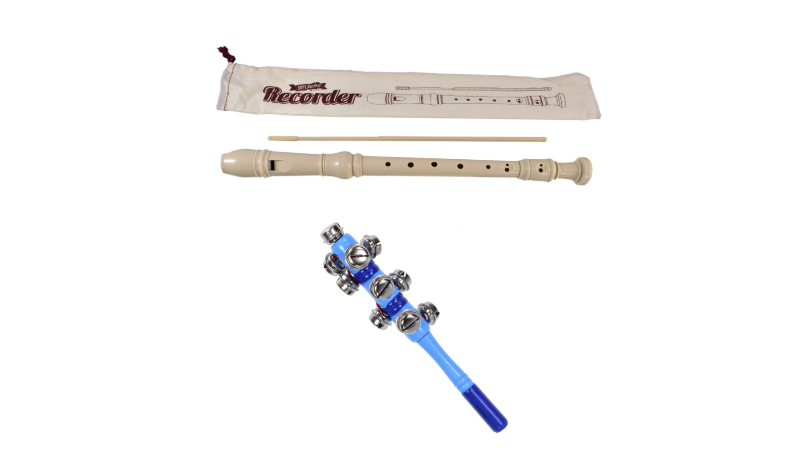 IHart Toys Retro Recorder and Jingle Stick Bundle