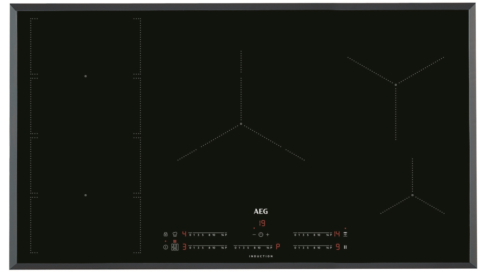 AEG 900mm 5 Zone Induction Cooktop with ProCook & FlexiBridge Harvey Norman