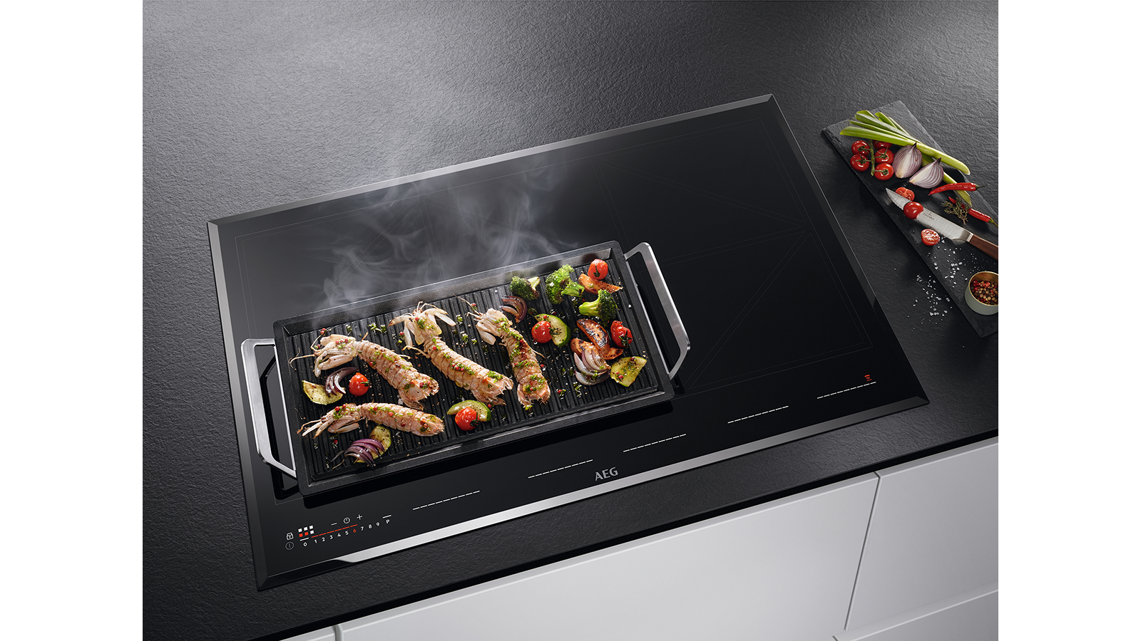 AEG 800mm TotalFlex Induction Full Cooktop Harvey Norman