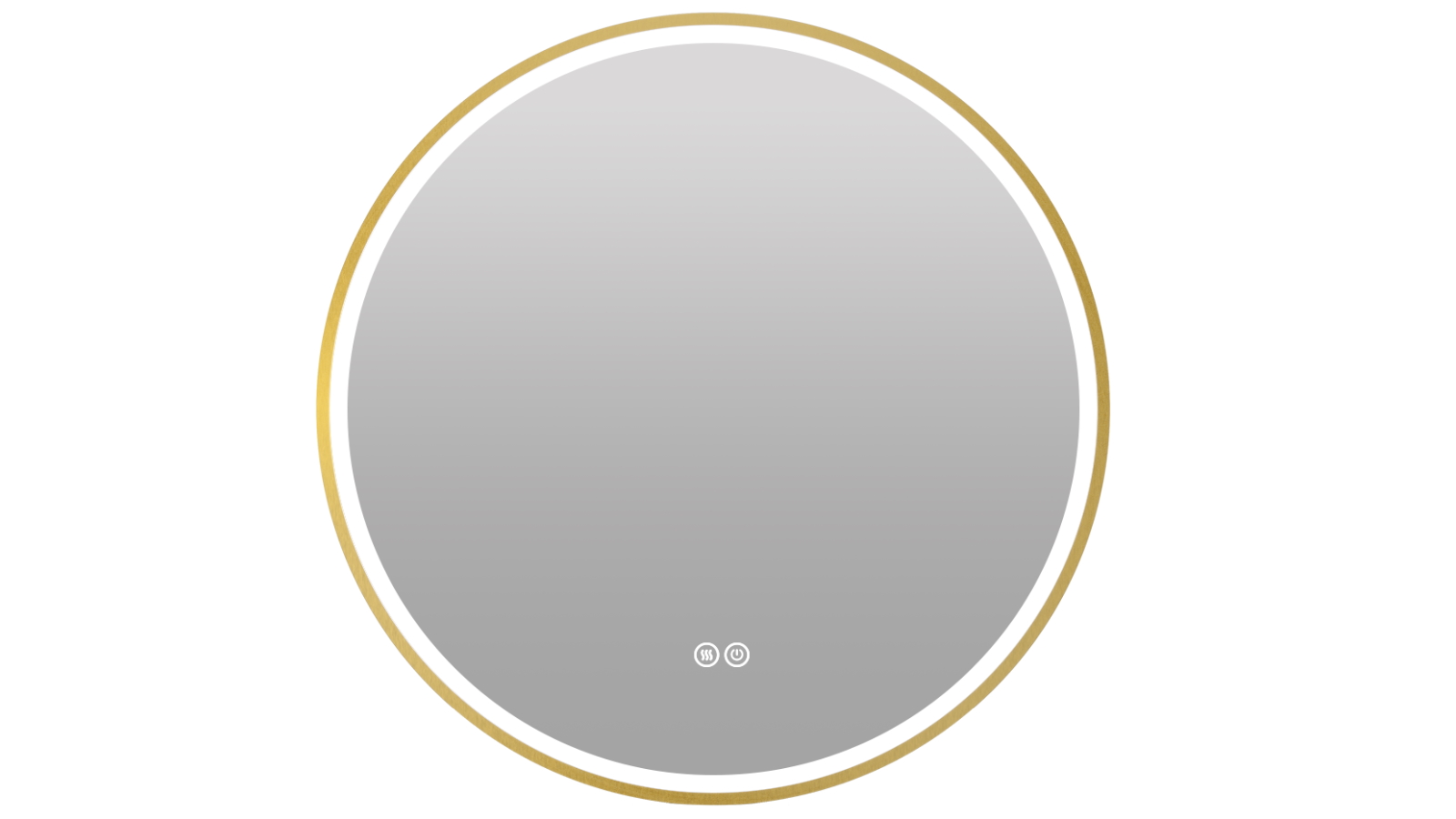Ilume Circa 600mm Demister Tri-colour Framed Mirror - Brushed Brass