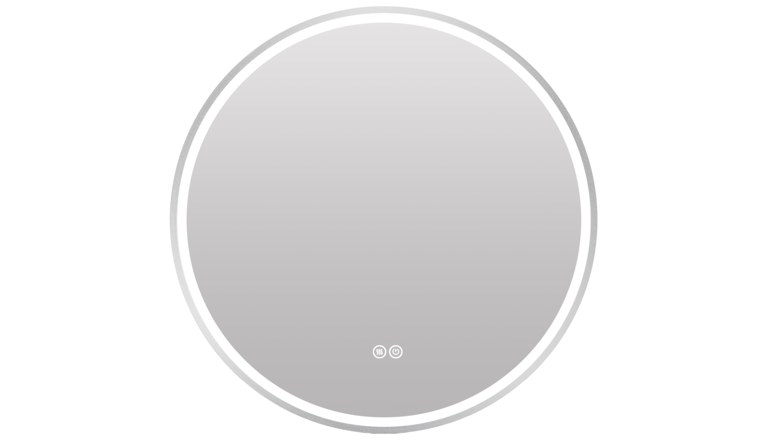 Ilume Circa 600mm Demister Tri-colour Framed Mirror - Brushed Nickel