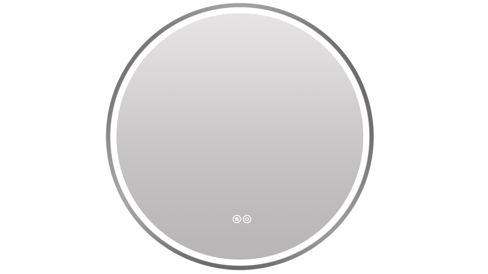 Ilume Circa 600mm Demister Tri-colour Framed Mirror - Gunmetal