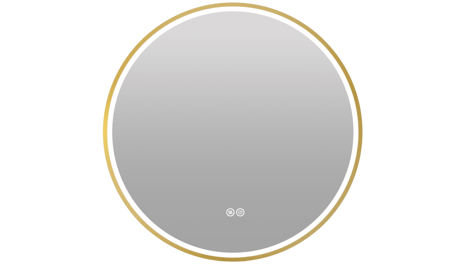 Ilume Circa 800mm Demister Tri-colour Framed Mirror - Brushed Brass