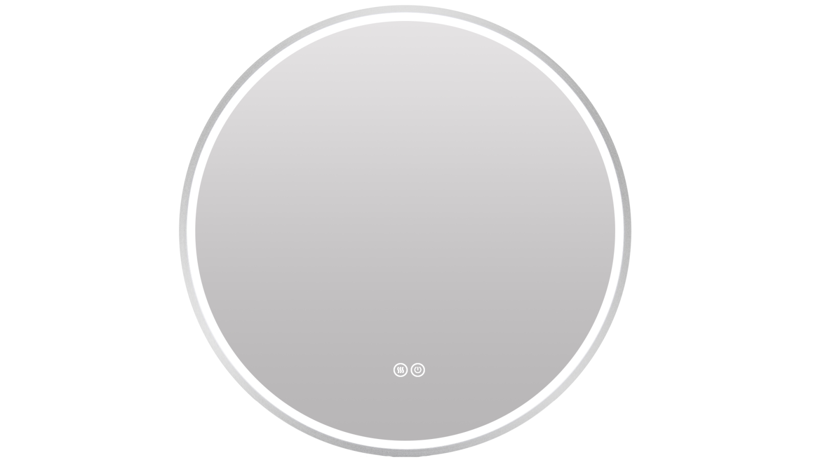 Ilume Circa 800mm Demister Tri-colour Framed Mirror - Brushed Nickel