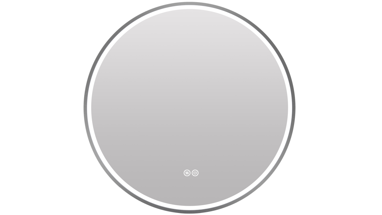 Ilume Circa 800mm Demister Tri-colour Framed Mirror - Gunmetal