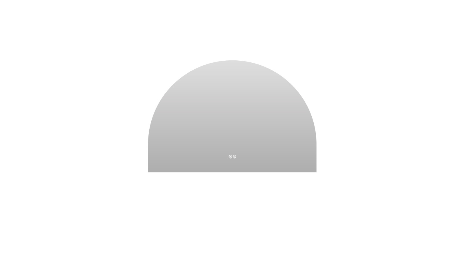 Ilume 120mm Grand Arch Demister Tri-Colour LED Mirror
