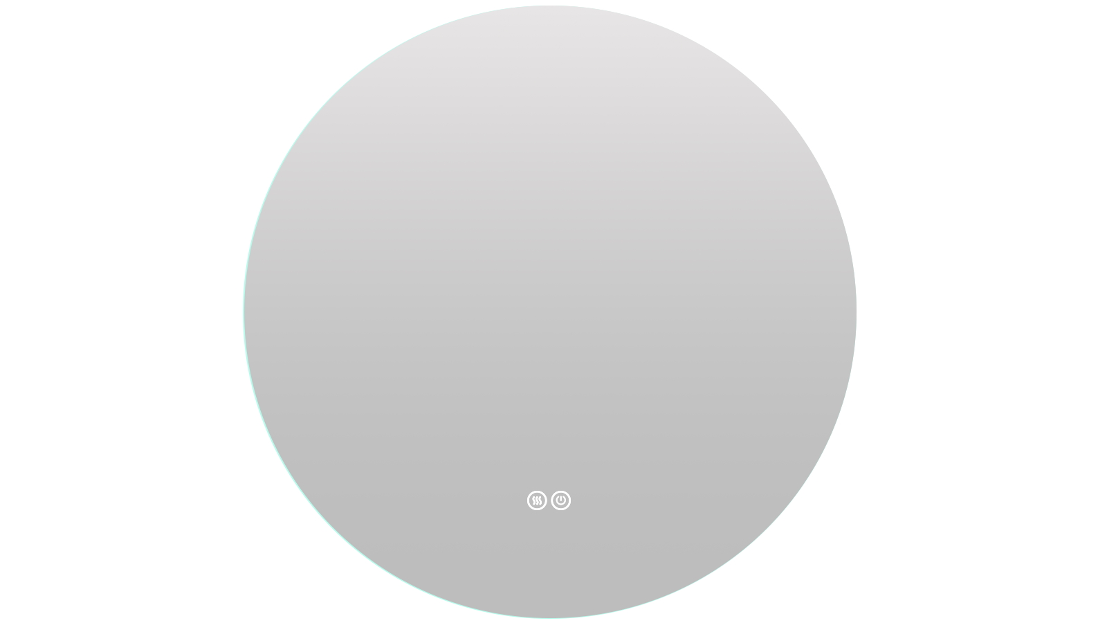 Ilume Sole 600mm Demister Tri-Colour Backlit Mirror