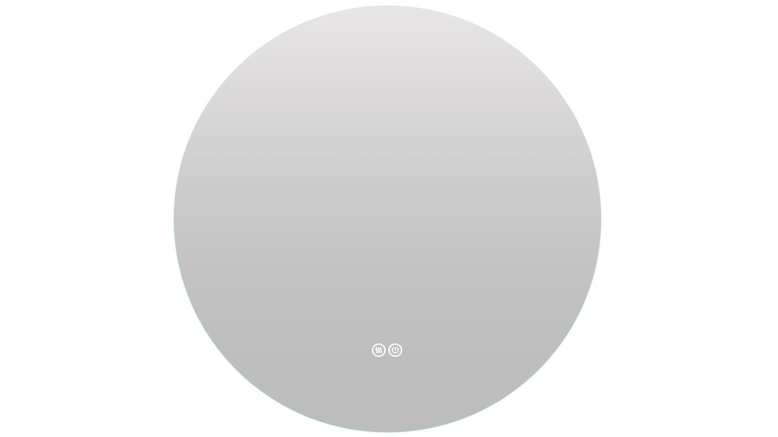 Ilume Sole 800mm Demister Tri-Colour Backlit Mirror