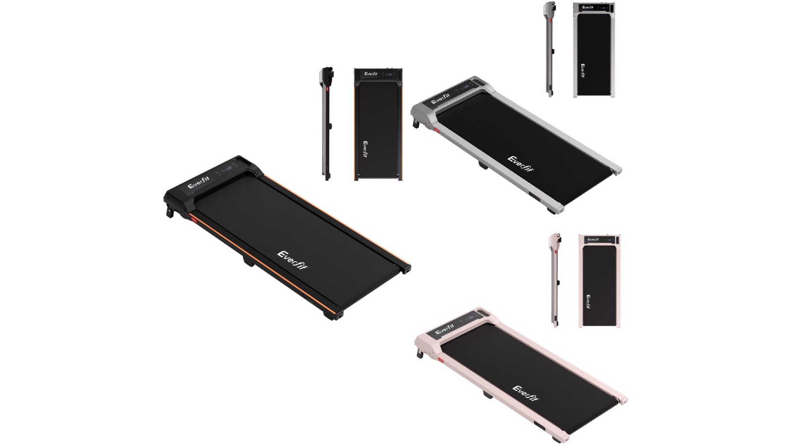 Everfit 3-in-1 Foldable Under-Desk Walking Pads with 12 Percent Incline and Belt