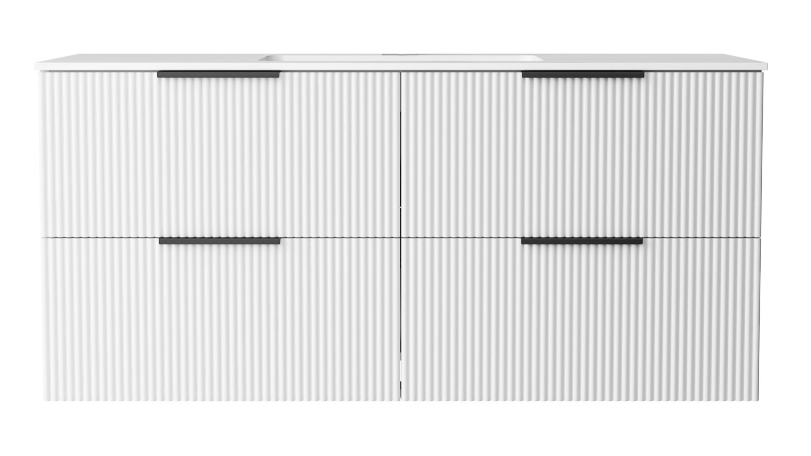 Ilume Superb 1200mm Wall Hung Vanity with Porcelain Top and Undercounter Basin 0TH - Matte White
