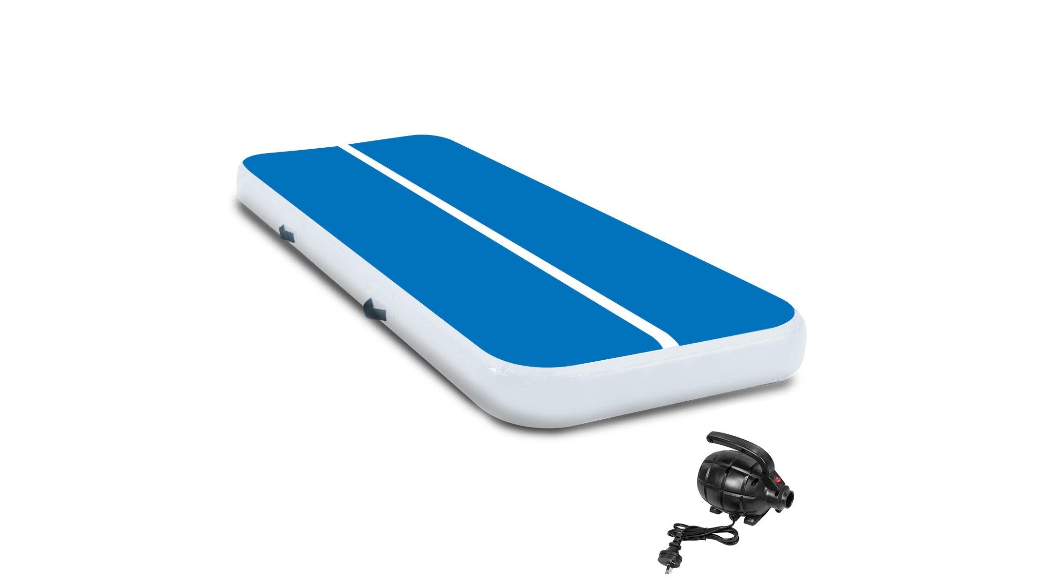 3m Air Track Tumbling Mat with Pump - Blue/White