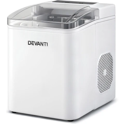Devanti 12kg Portable Countertop Ice Maker Machine with Self Cleaning - White