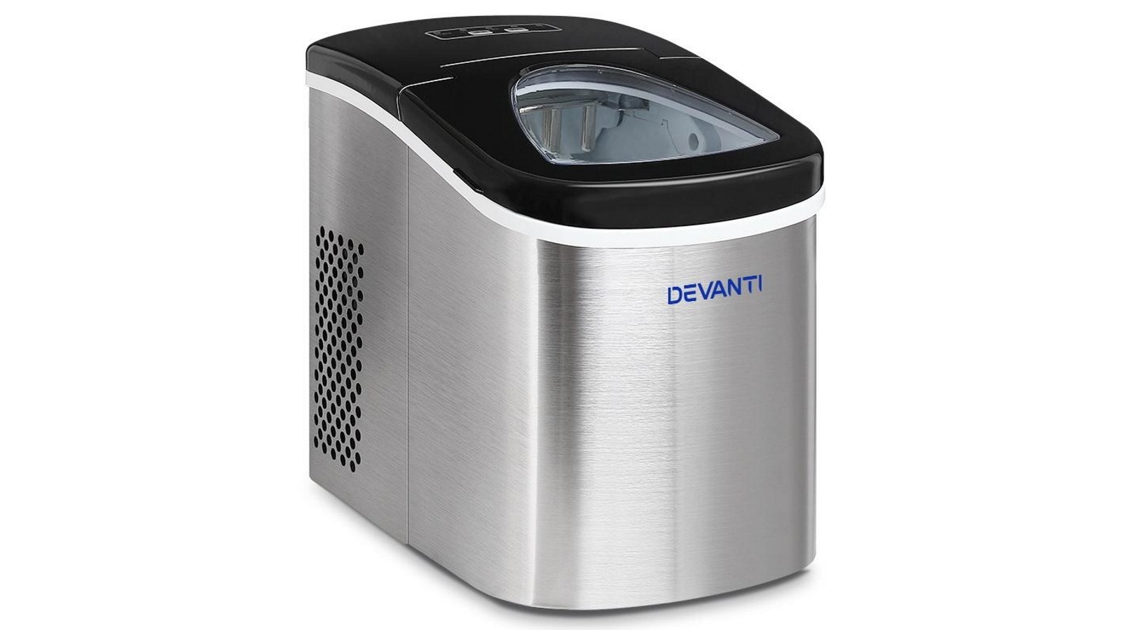 Devanti 2.4L Portable Ice Cube Maker - Silver