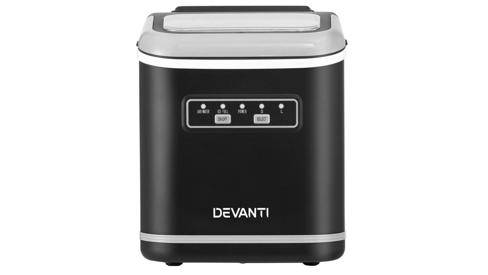 Devanti 1.3 Litre Portable Ice Maker Machine with Self Cleaning - Black ...