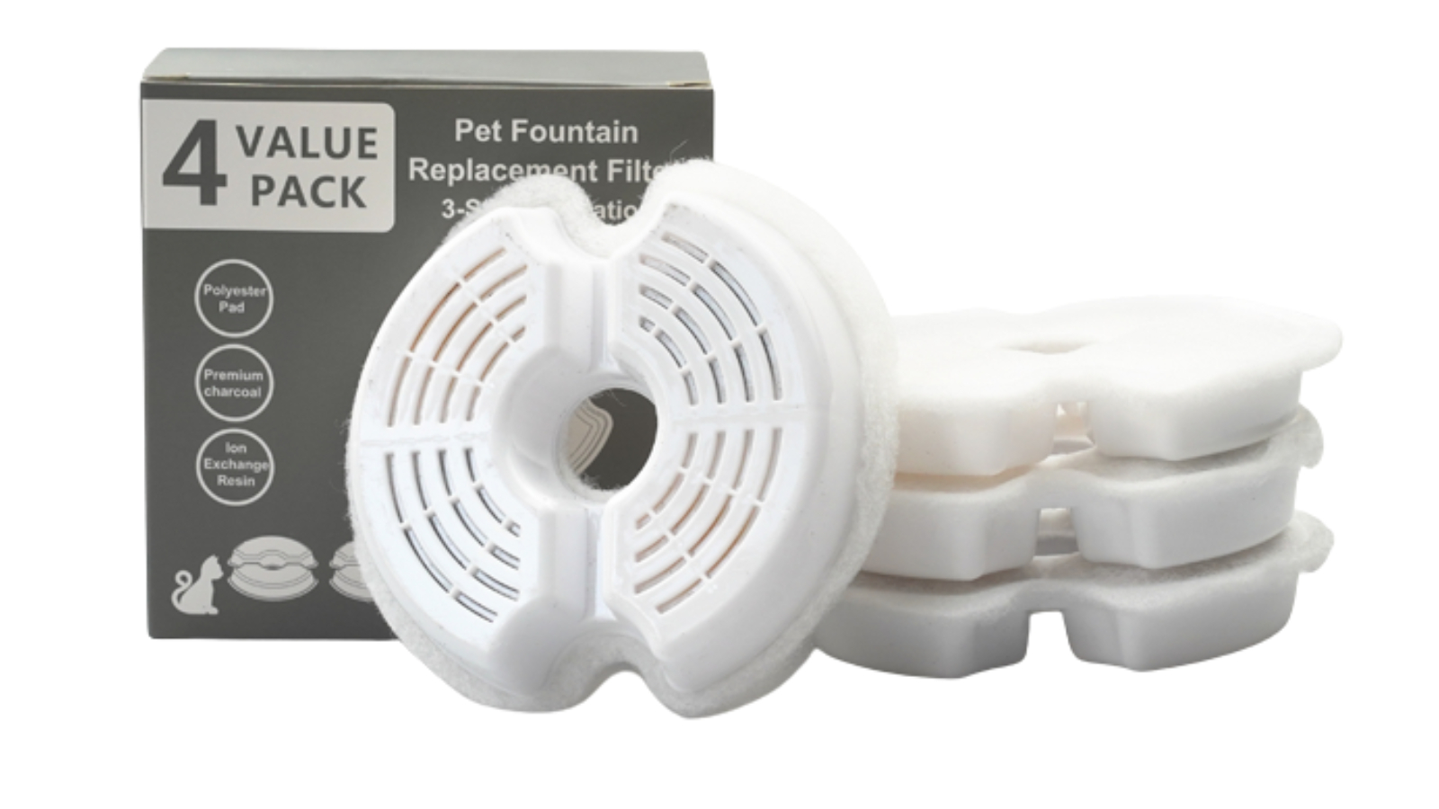 YES4PETS Set of 24 Activated Carbon Pet Fountain Filter Replacement