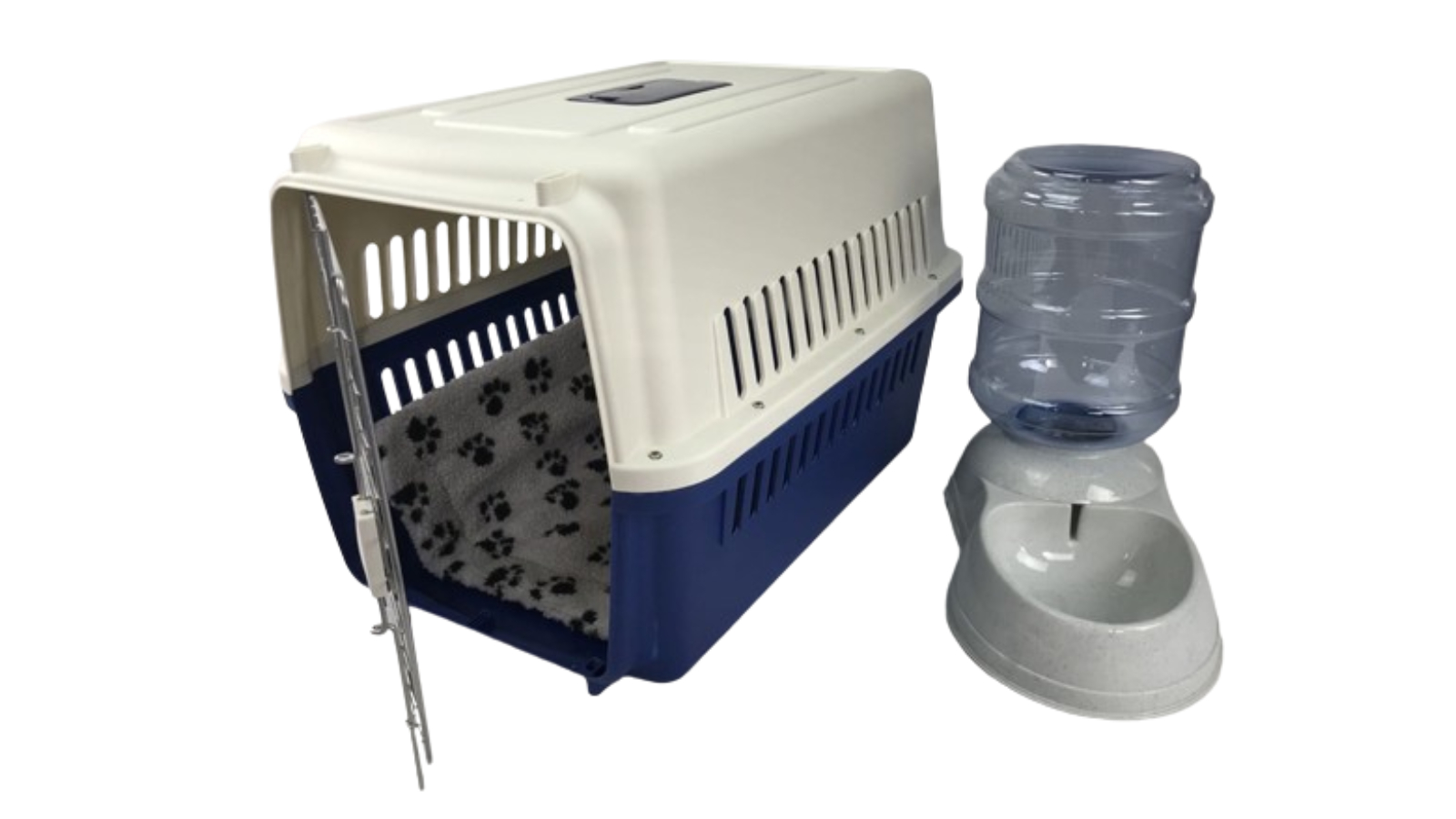 YES4PETS X-Large Pet Cage with Mat and Water Dispenser - Dark Blue