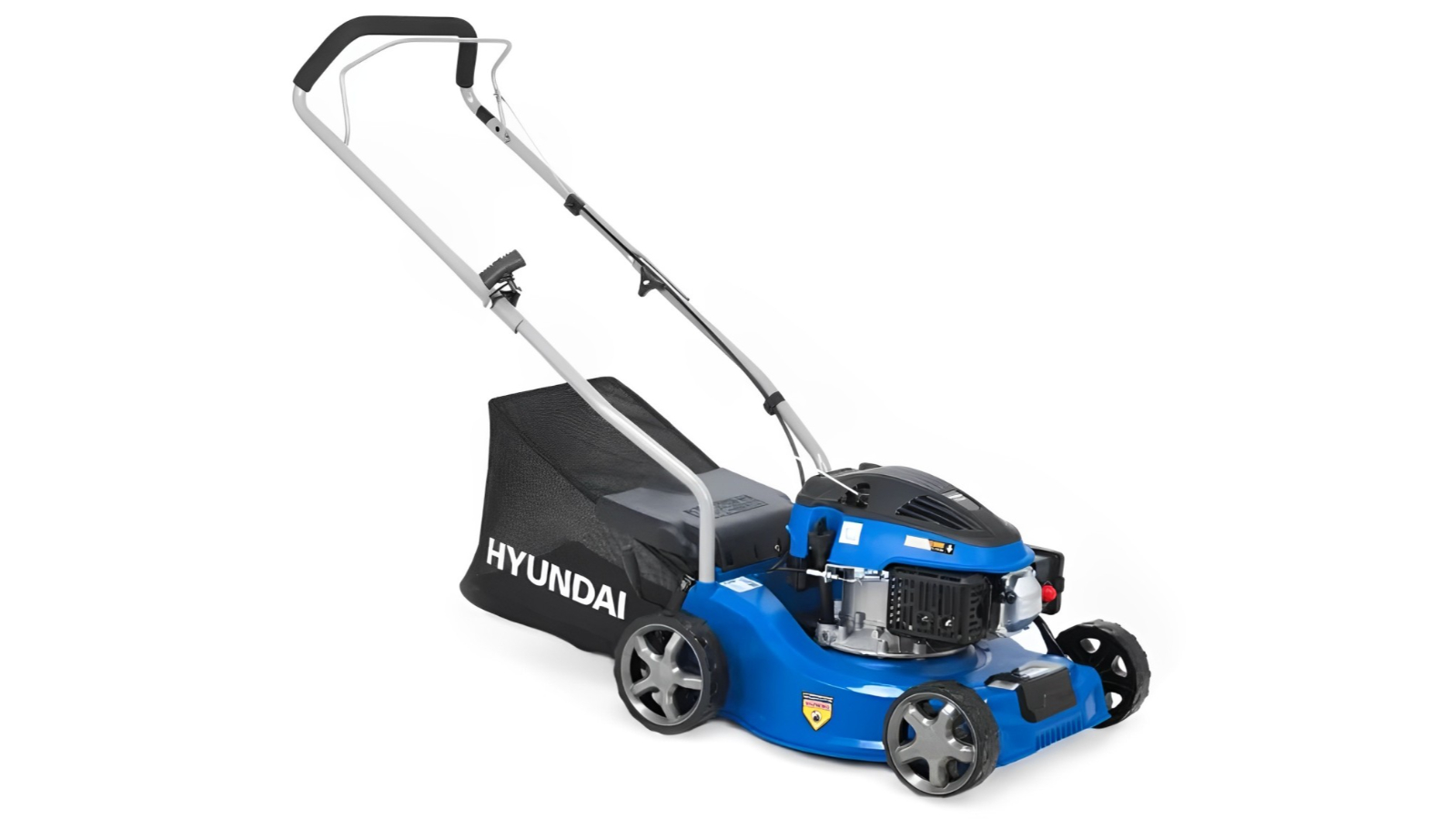 Hyundai HYM400P 79cc Petrol Lawn Mower 25-75cm Cuts Grass Catcher - 40 Litre