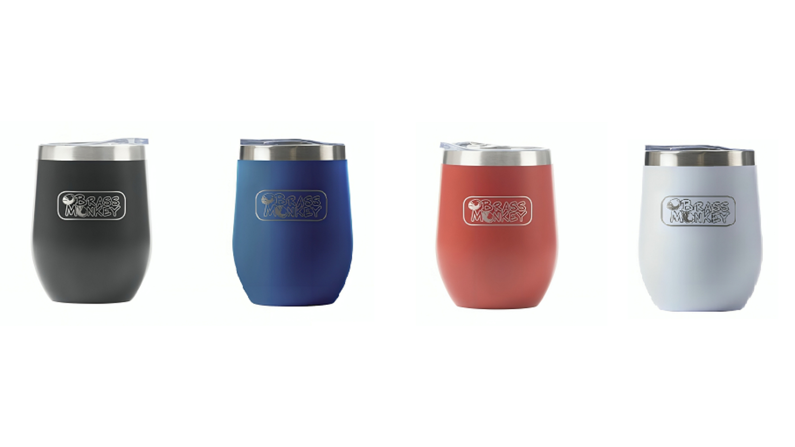 Latest Buys Brass Monkey 350ml Stainless Steel Cup with Lid