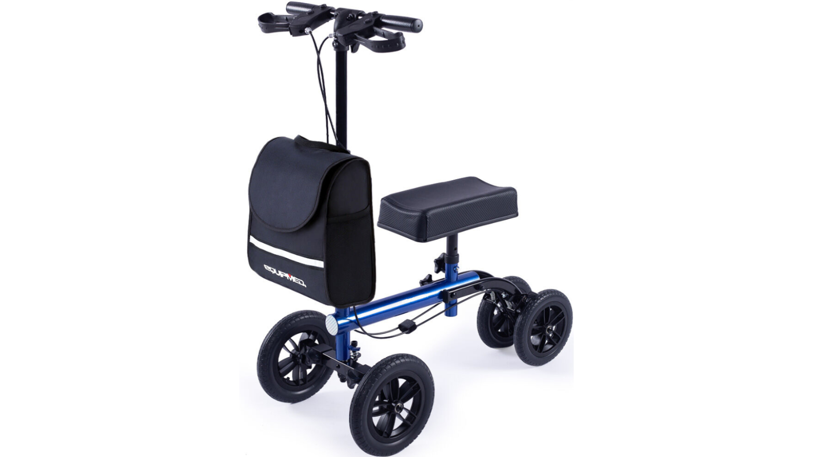 Equipmed 10-inch Knee Scooter Walker - Blue