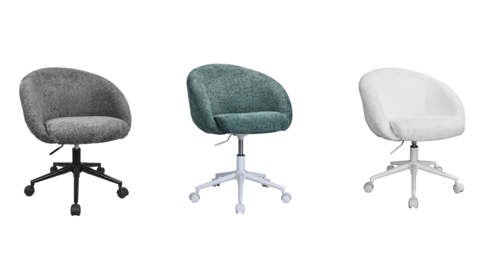Maestro Furniture Marquin Boucle Fabric Computer Desk Office Chair