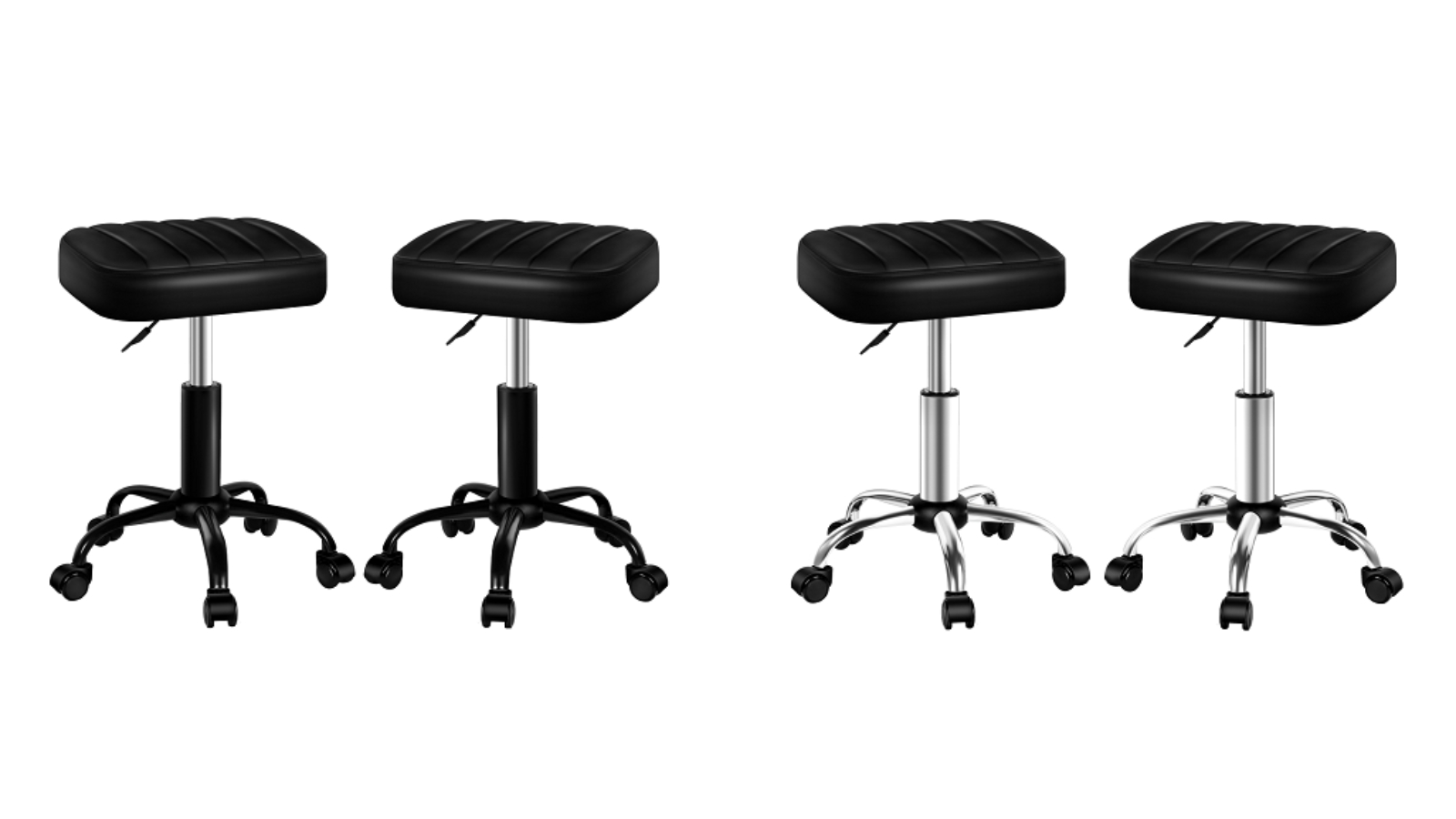 Alfordson Set of 2 Square Swivel Barber Hair Dress Gas Lift Salon Stool