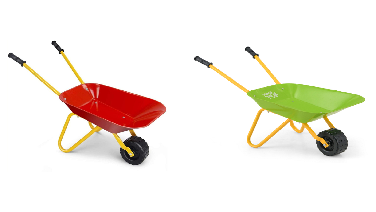 Costway Rolling Metal Wheelbarrow Outdoor Garden Yard Playset