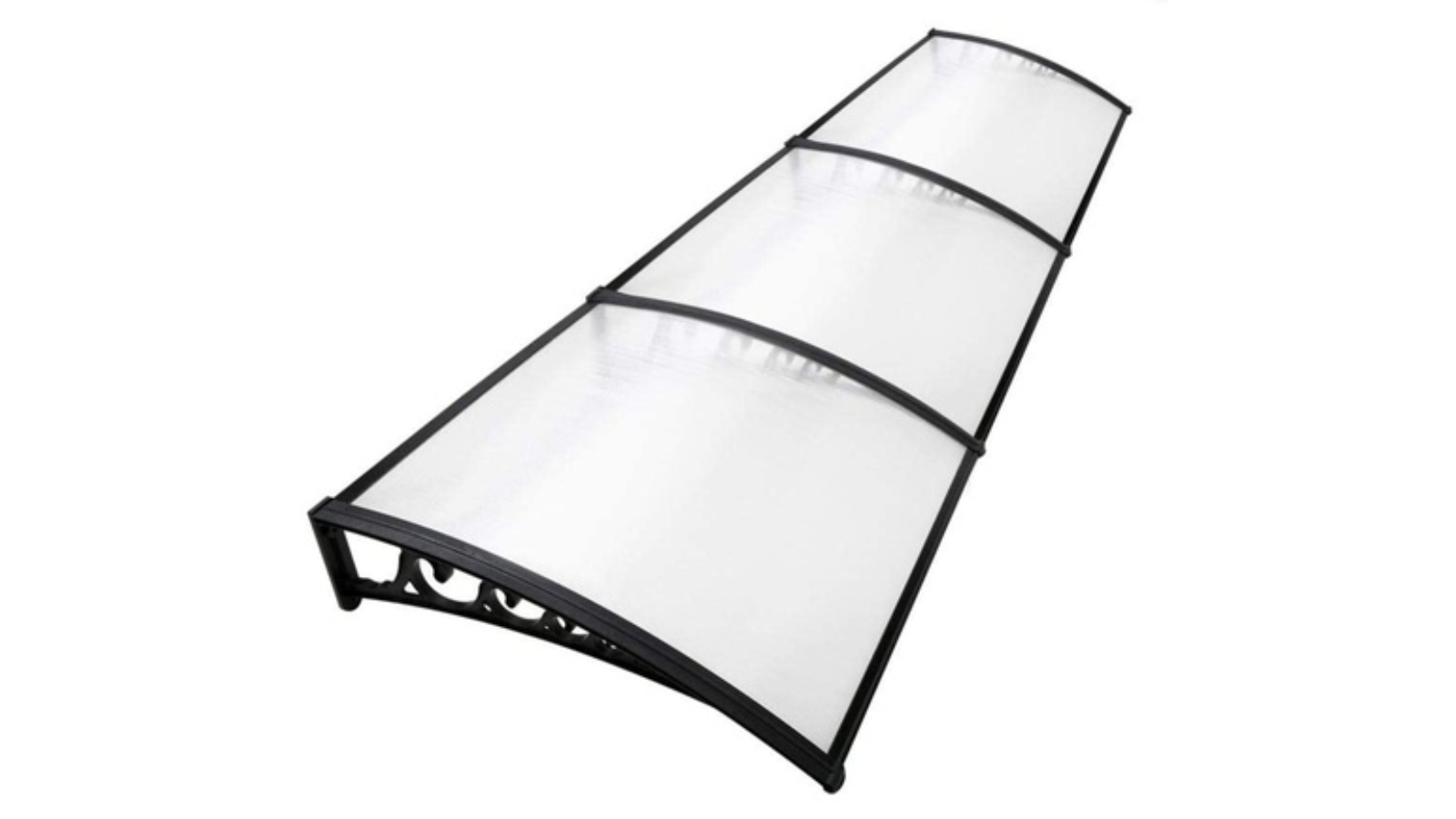 Noveden Clear White Window Door Awning Canopy Outdoor Rain Cover Type 3