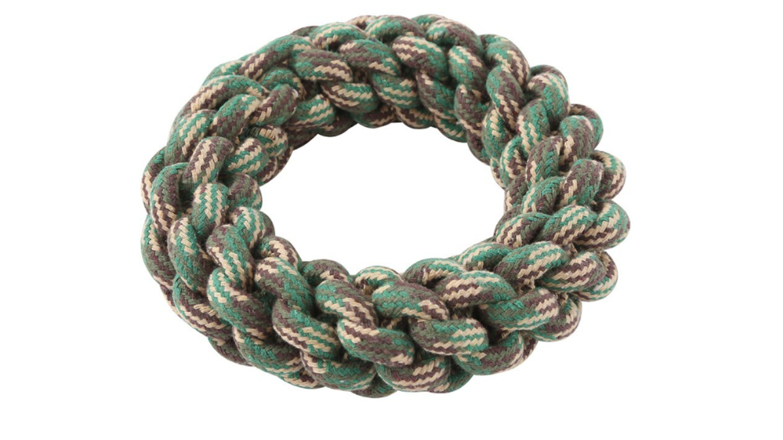 YES4PETS Set of 2 Dog Cotton Rope Braided Ring Pet Toy