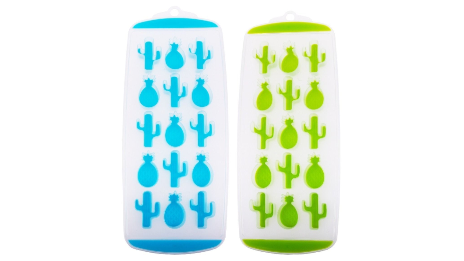 Appetito 2 Pack Pineapple and Cactus Ice Cube Tray