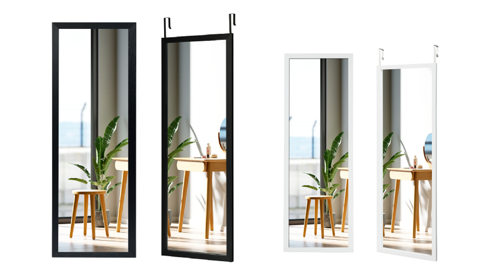 Costway Full-Length Wall/Door Mounted Hanging Dressing Mirror
