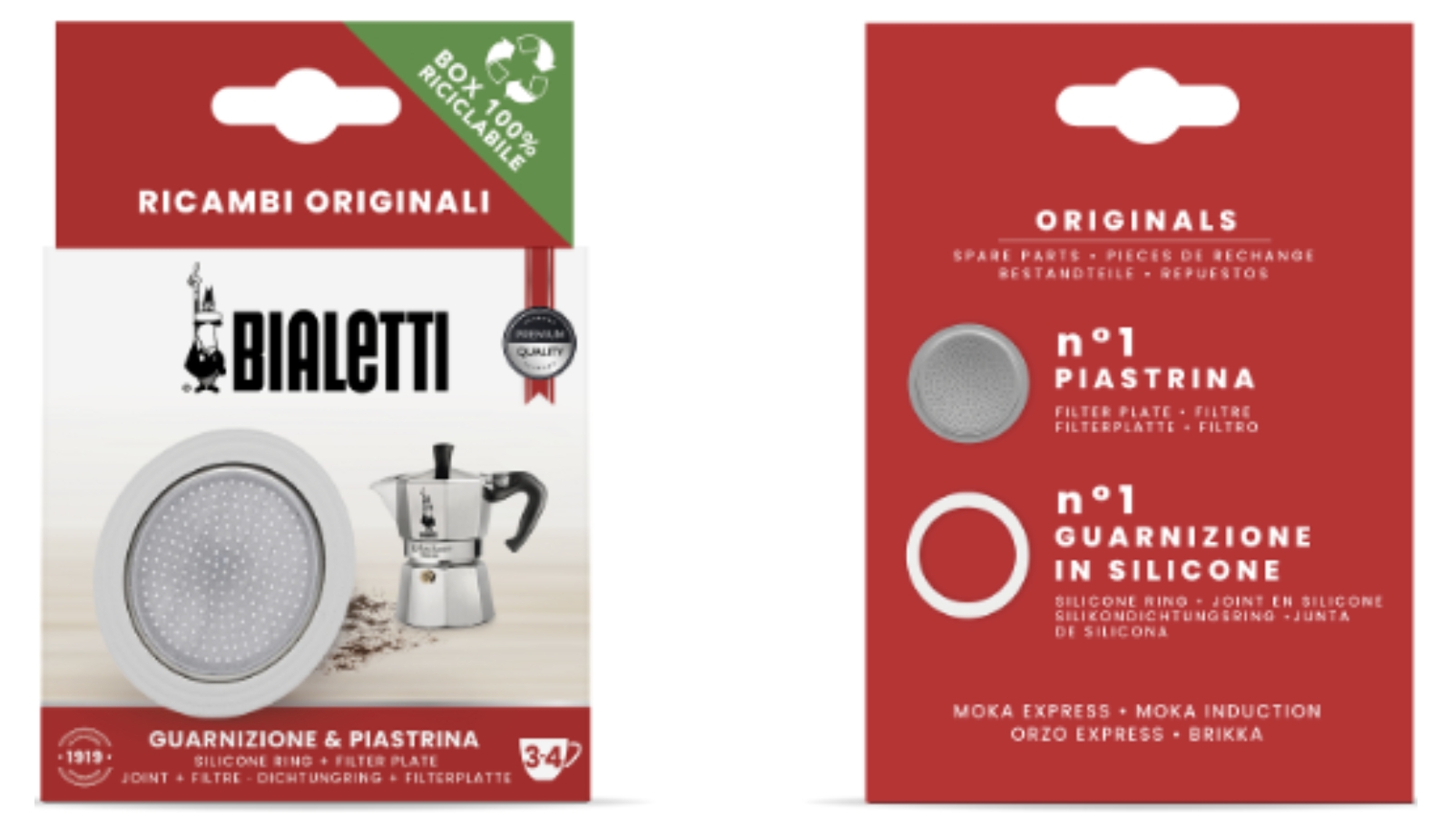 Bialetti Silicone Ring Gasket Filter Plate for Aluminum