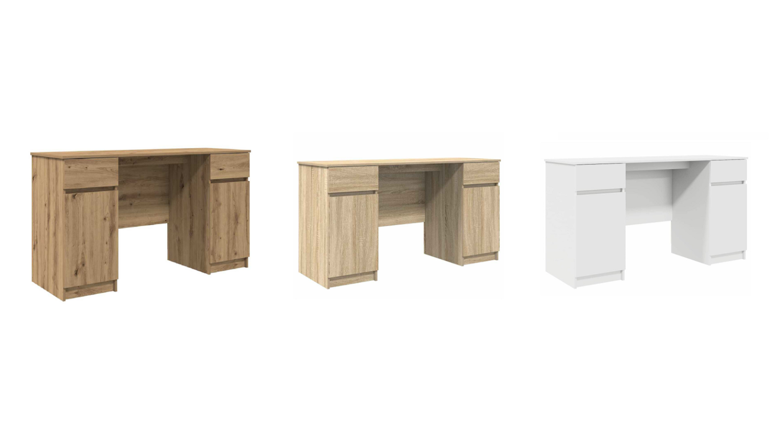 vidaXL 140 x 49 x 76cm Engineered Wood Desk with Drawer