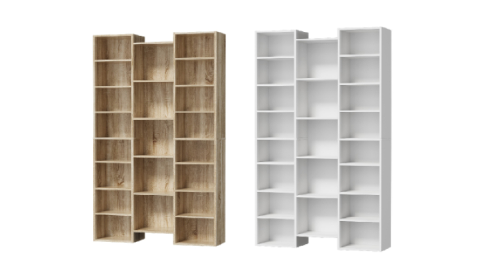 Oikiture Shelf CD Storage Media Rack Stand Bookcase