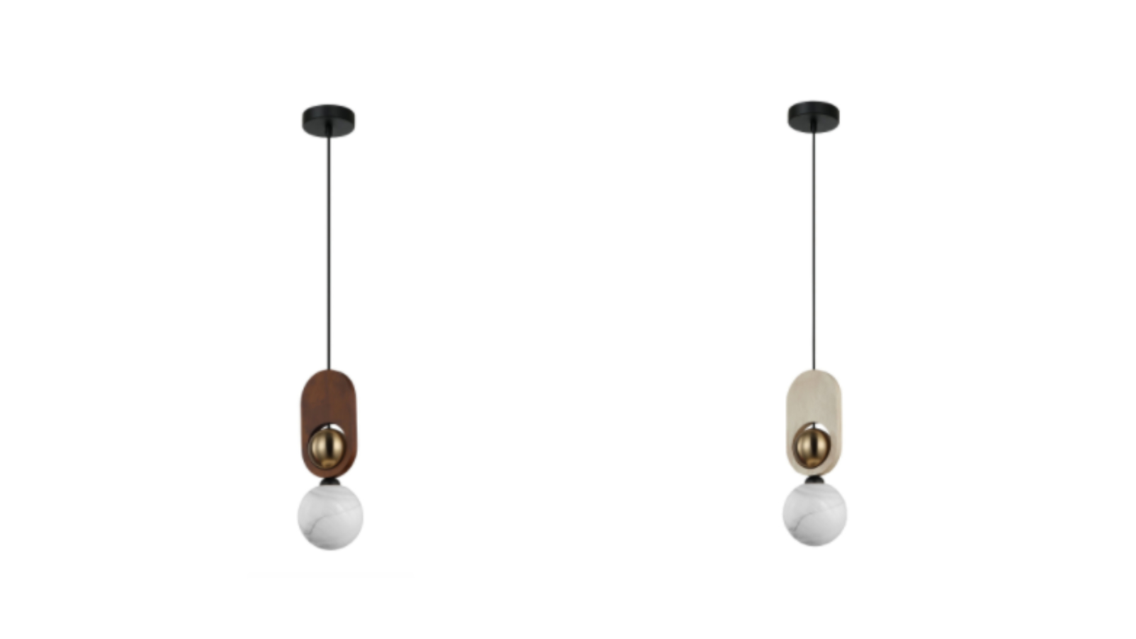 CLA Lighting Palta Opal Glass Brass Pendant Light