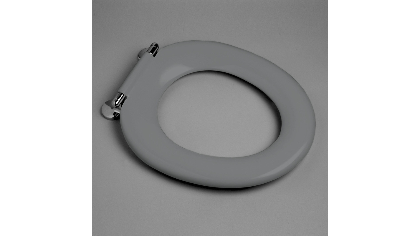 Caroma Pedigree II Single Flap Care Toilet Seat Anthracite Grey