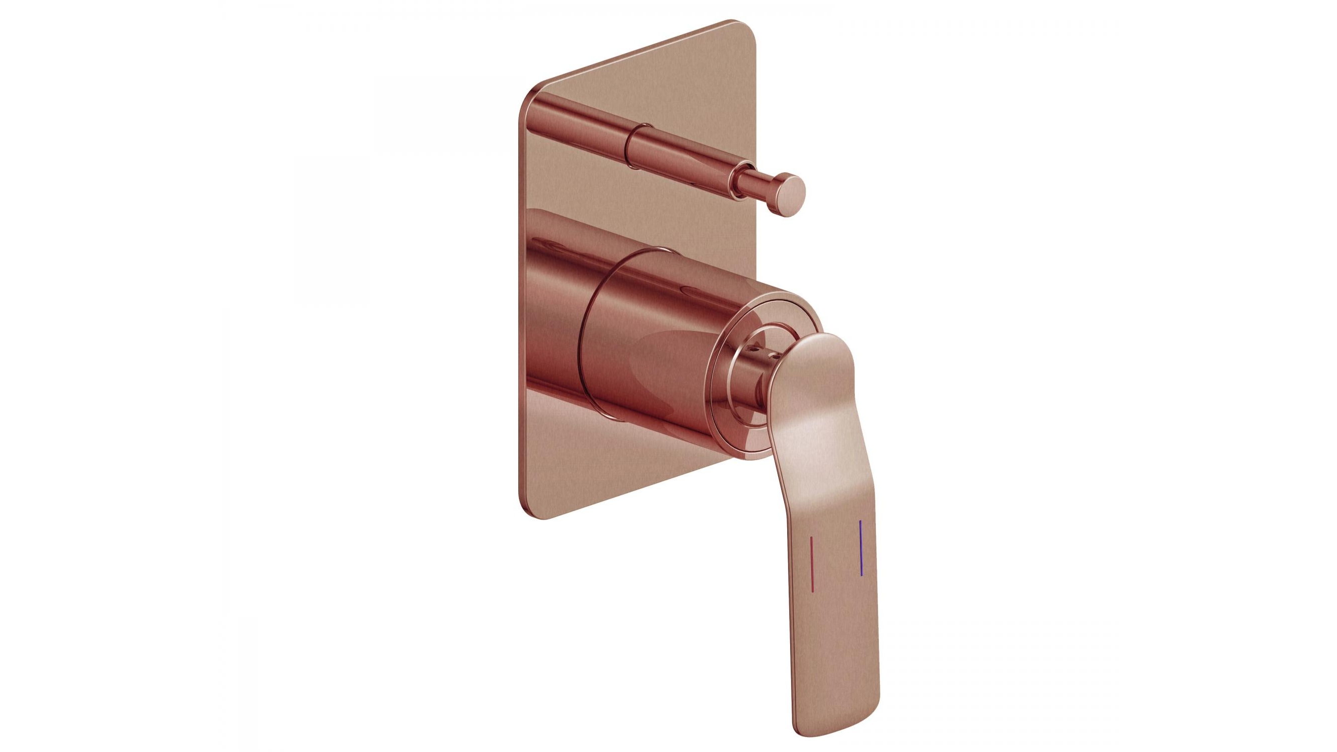 Arcisan Synergii Bath/Shower Mixer with Diverter - Brushed Rose Gold PVD