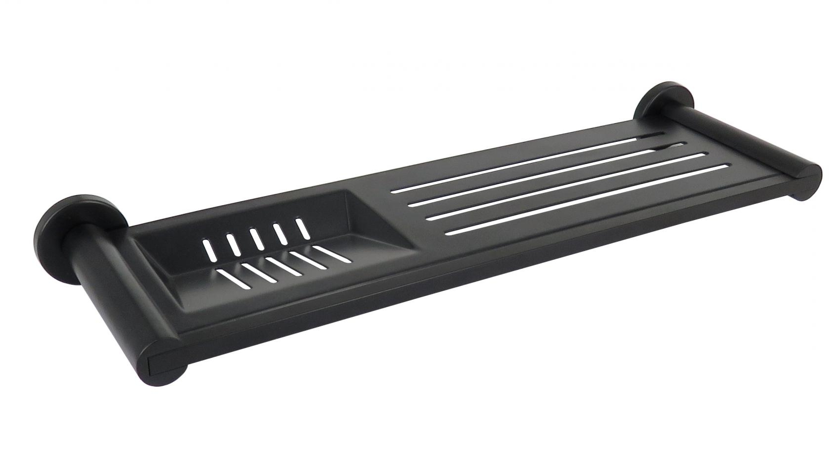 Arcisan Axus 370mm Stainless Steel Shelf with Soap Dish - Matte Black