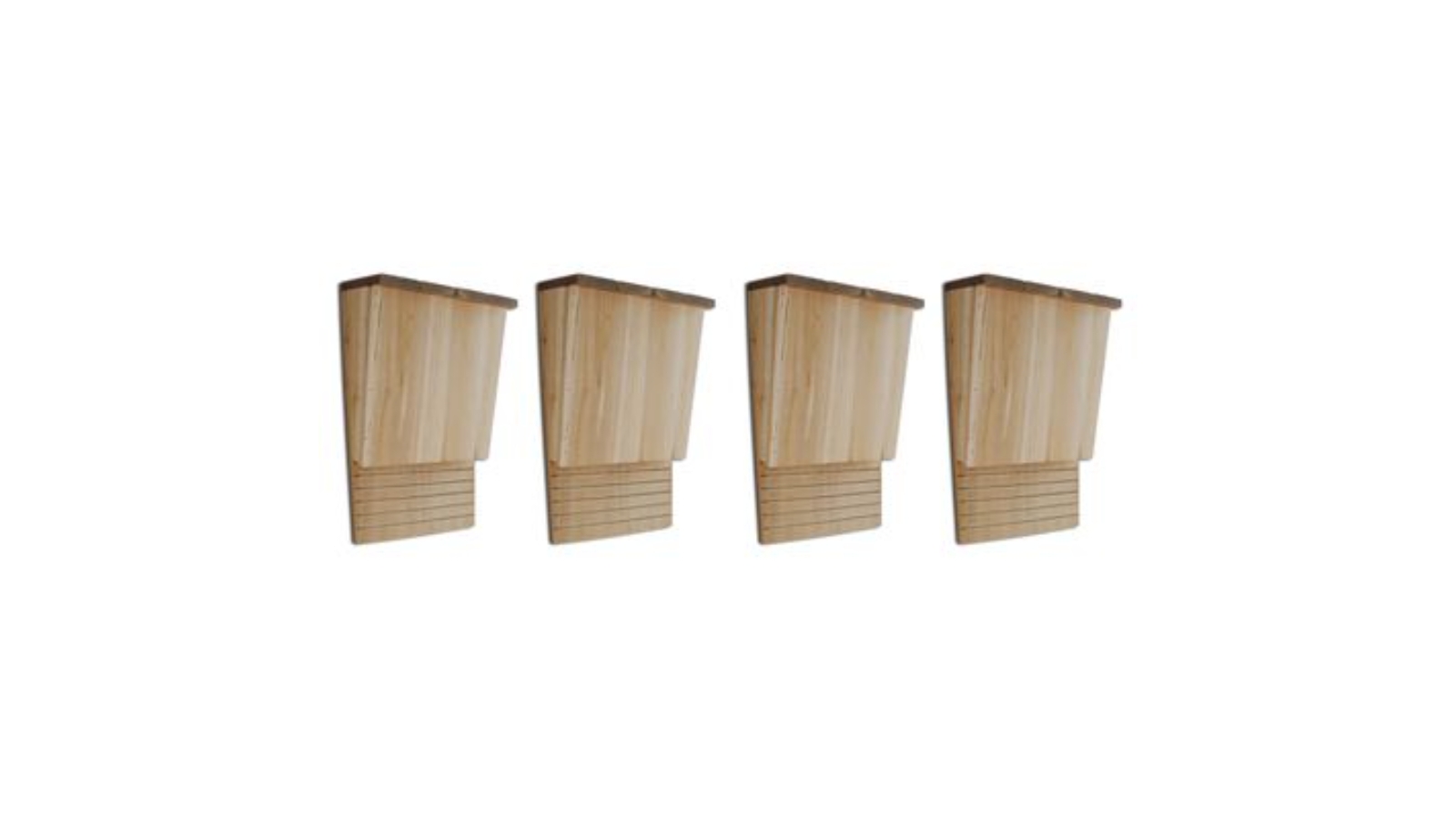 vidaXL Bat Houses 4 piece Wood - 22x12x34 cm