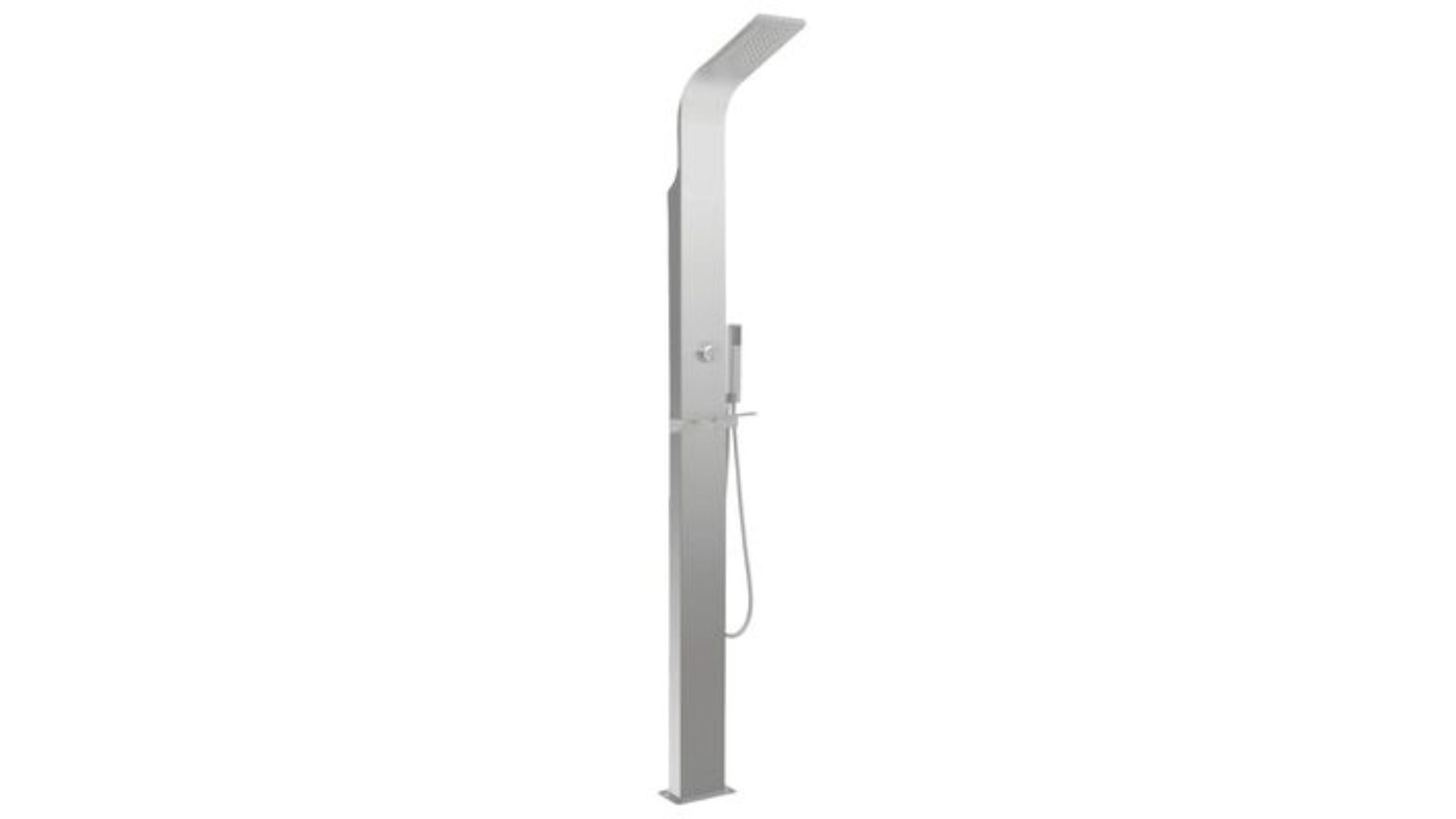 vidaXL Outdoor Shower Stainless Steel Curved Harvey Norman