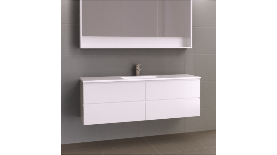 Timberline Paxton 1050mm WallHung Vanity with Centre Bowl Regal