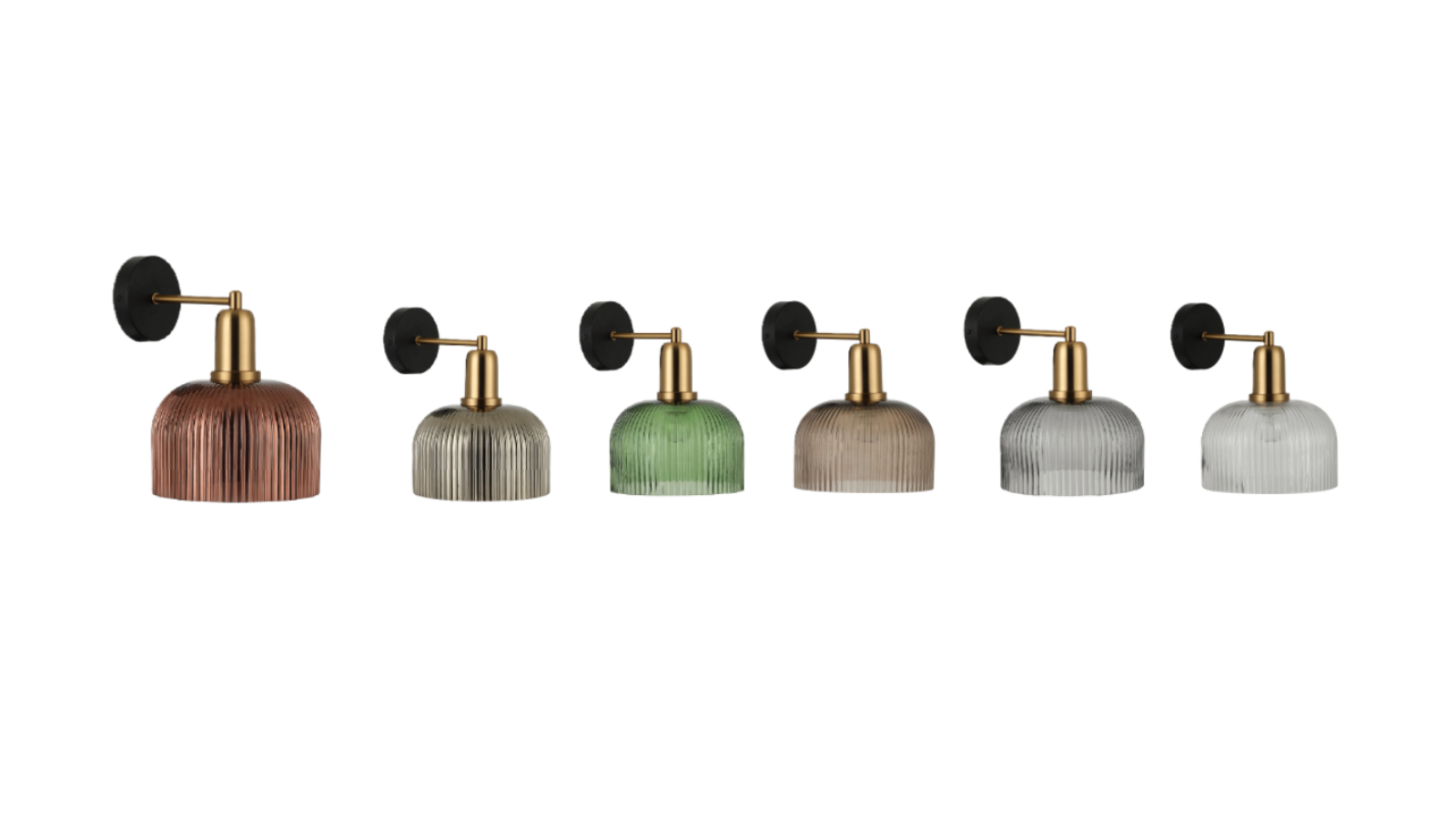 CLA Lighting Vintaj Antique Brass Glass Dome Wall Light