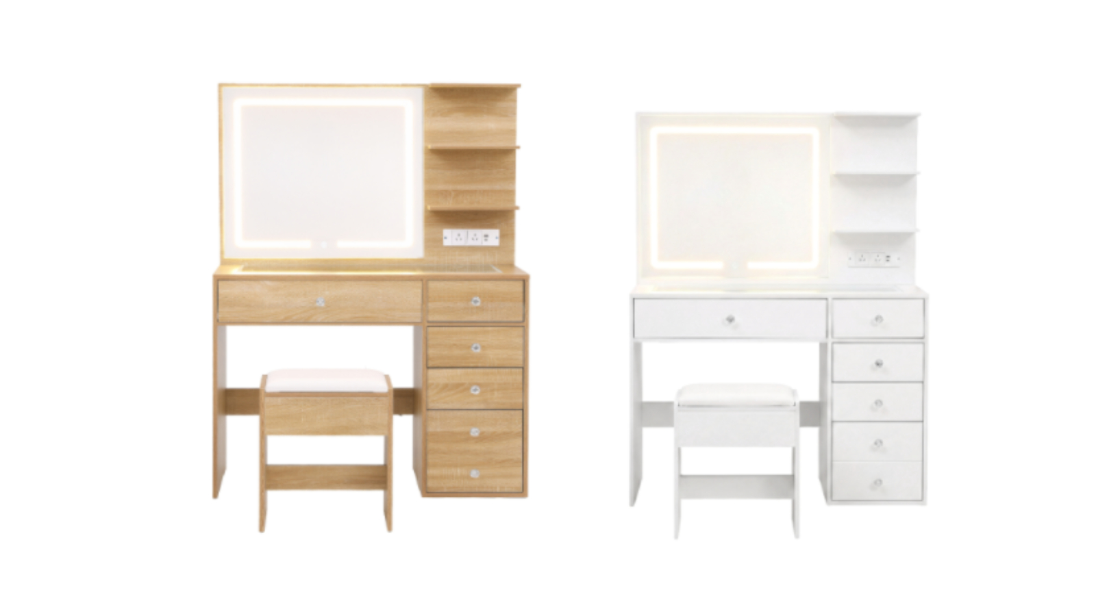 Artiss LED Vanity Dressing Table Set with Stool