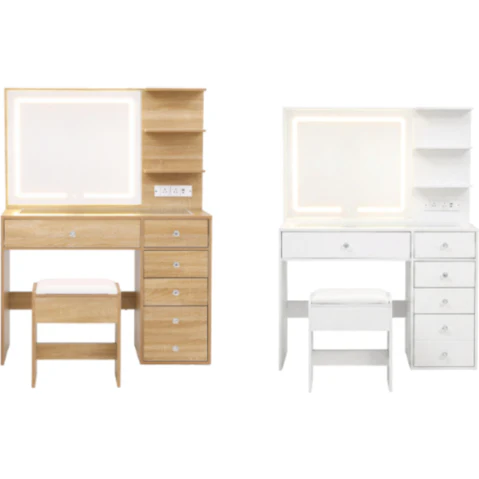 Artiss LED Vanity Dressing Table Set with Stool