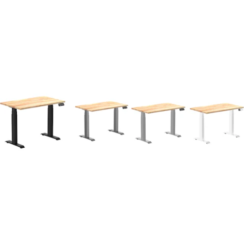 Desky Natural Dual Mini Rubberwood Sit Stand Desk