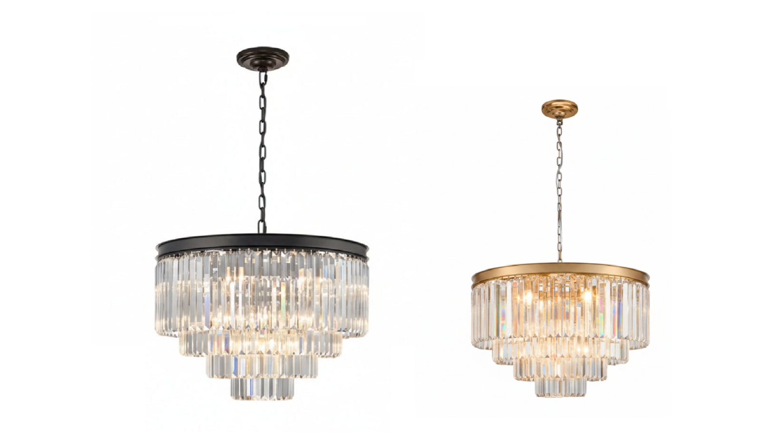 Element Lighting Marf 60cm 4-Tier 11-Light Crystal Chandelier
