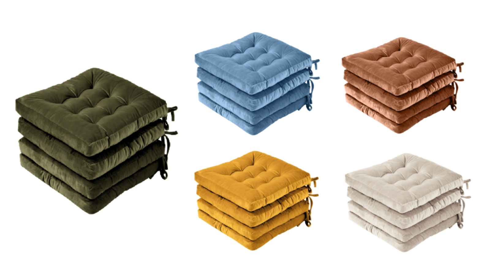 Cadence & Co. Pack of 4 Vivienne Velvet Seat Cushion