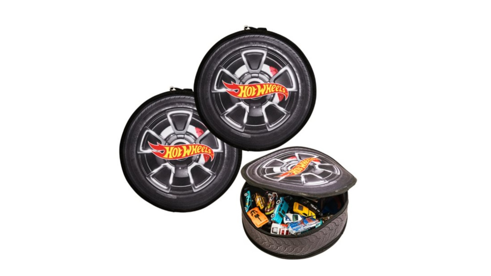 Hot Wheels 3 Piece Storage Wheel - Grey