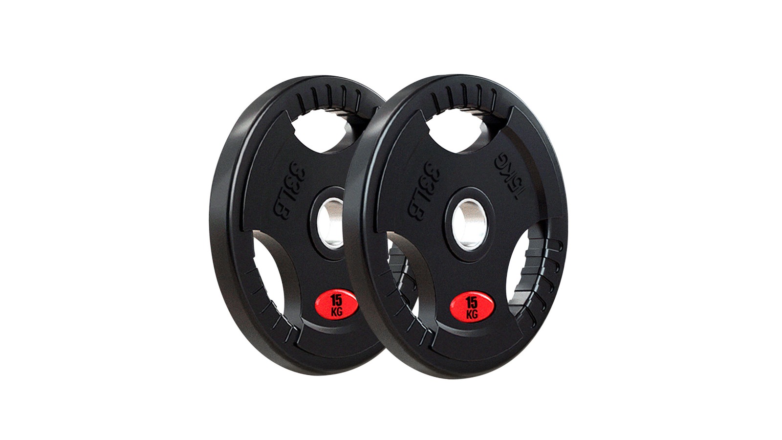 FitnessLAB 2 Piece Rubber Olympic Bumper Weight Plate -15kg